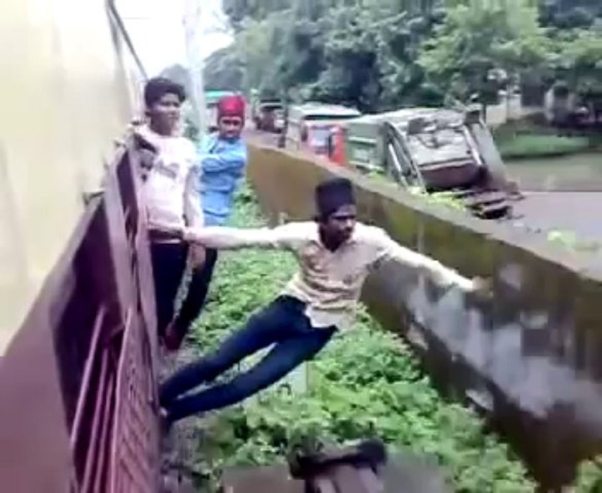 Crazy Boys Playing With Train
