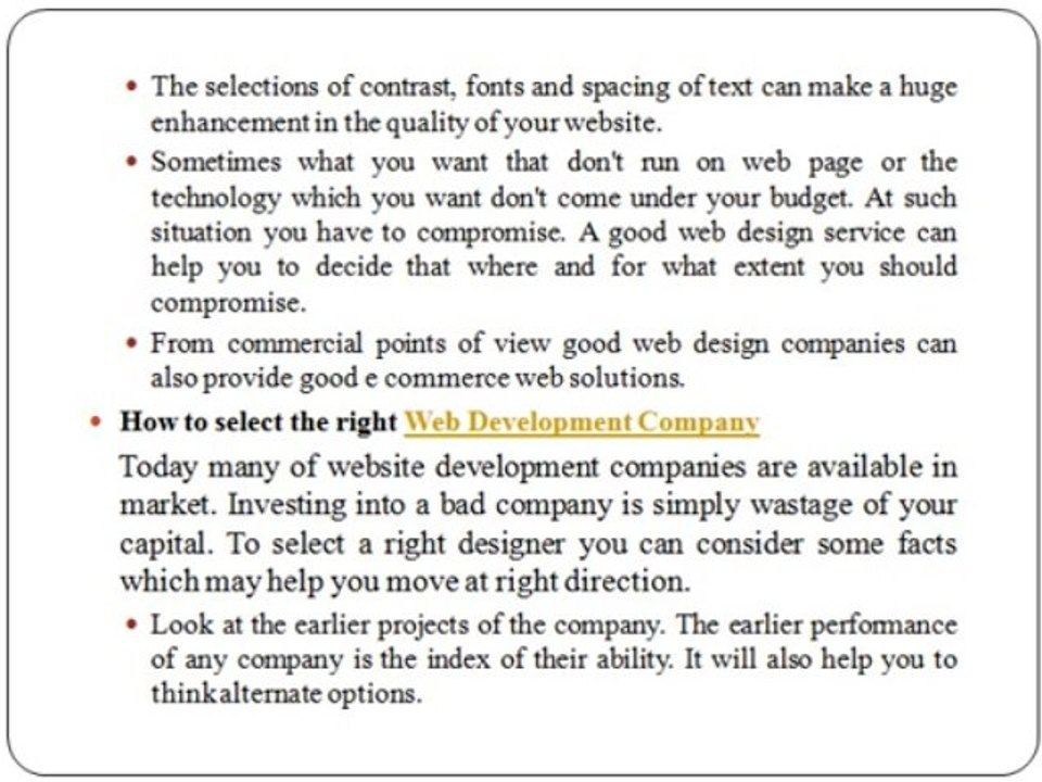 Professional web design service : Common facts to consider during designing of a website