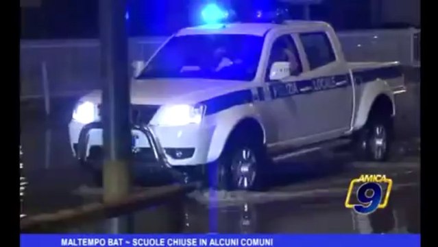 Maltempo BAT | Scuole chiuse in alcuni Comuni