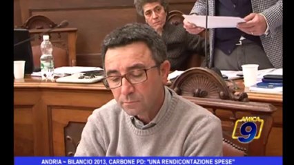 Andria | Bilancio 2013, Carbone PD: "Una rendicontazione spese"