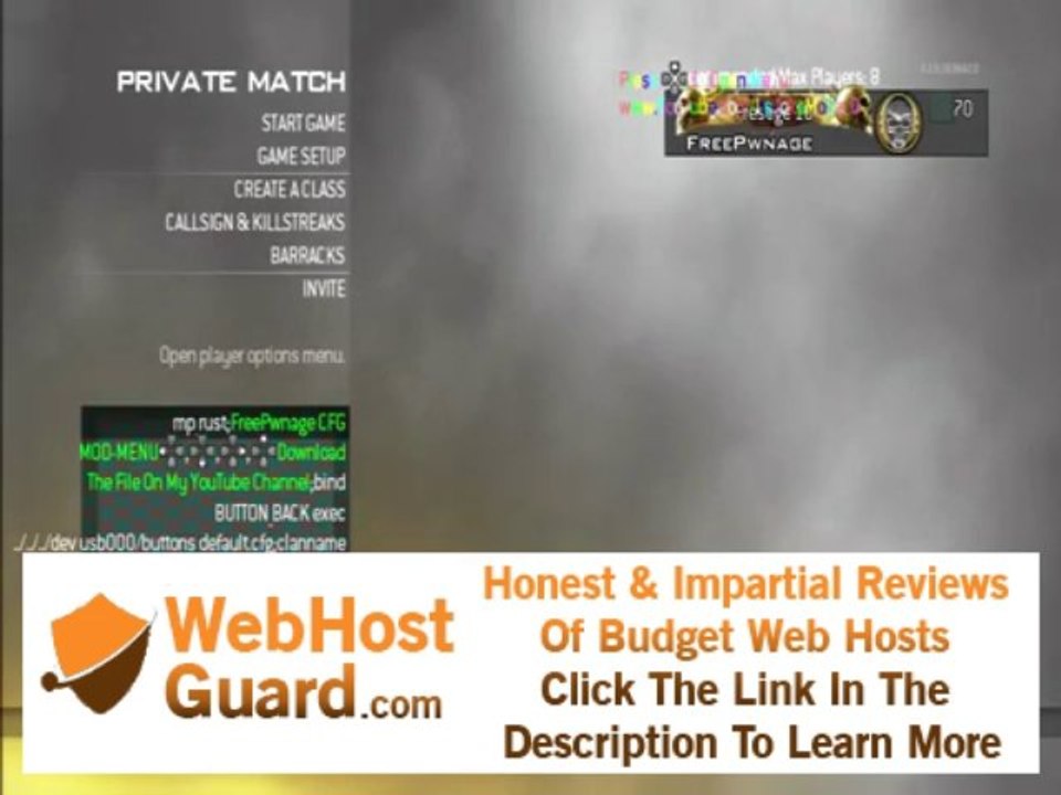 Hosting buttons_default CFG INFECTION LOBBY FOR PS3 on MW2