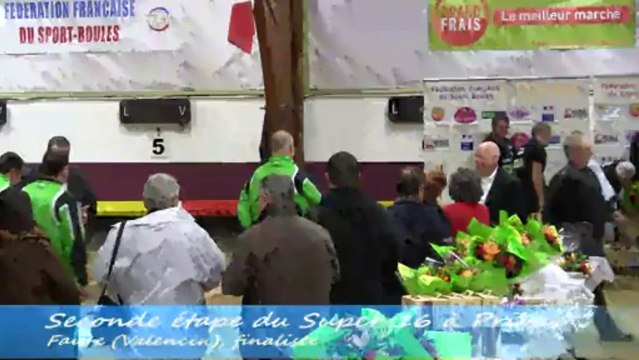 Remise des récompenses, seconde étape Super 16, Sport-Boules, Privas 2013