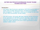SAP MDG (master data governance) online trainee Training Hartford