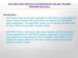 SAP MDG (master data governance) online trainee Training Walsall