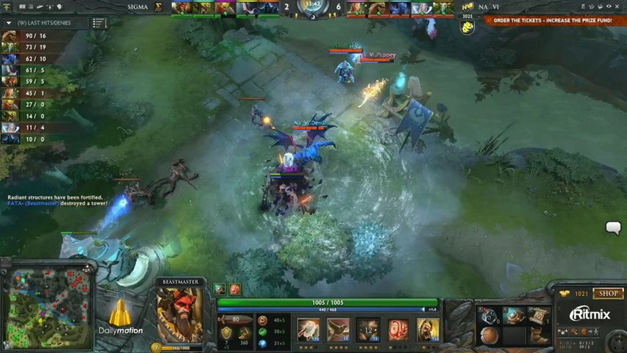 Na'Vi vs Sigma Game 4 - DOTA 2 Champions League - TobiWan & Capitalist