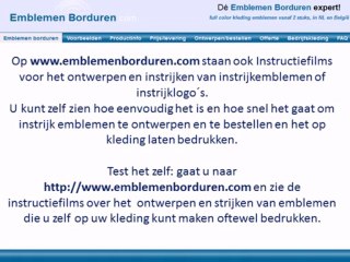 Embleem strijken ipv borduren