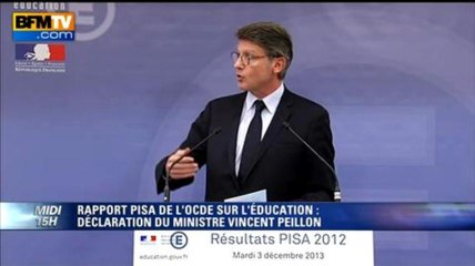 Classement Pisa: Vincent Peillon annonce "l'acte 2" de la refondation"