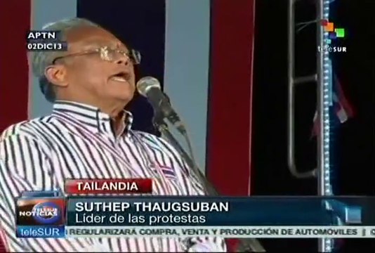 Líder opositor llama a continuar protestas en Tailandia
