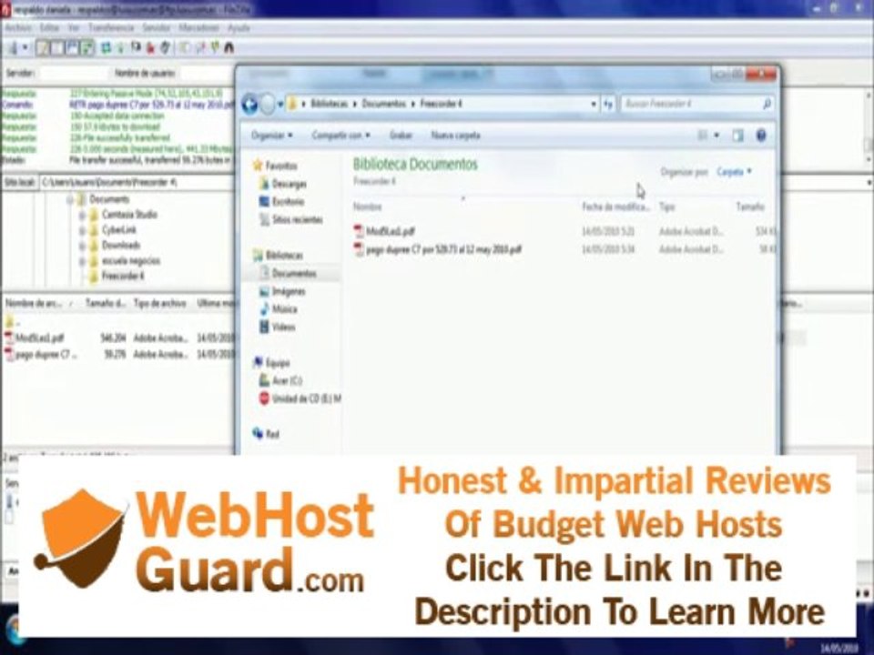crear carpeta en hosting y subir y bajar archivos con filezilla