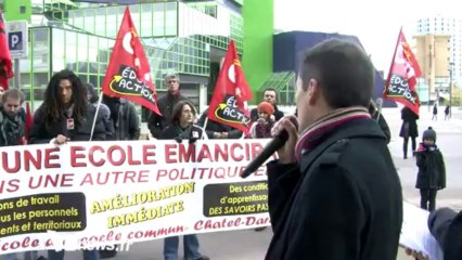 Manif contre les rythmes scolaires