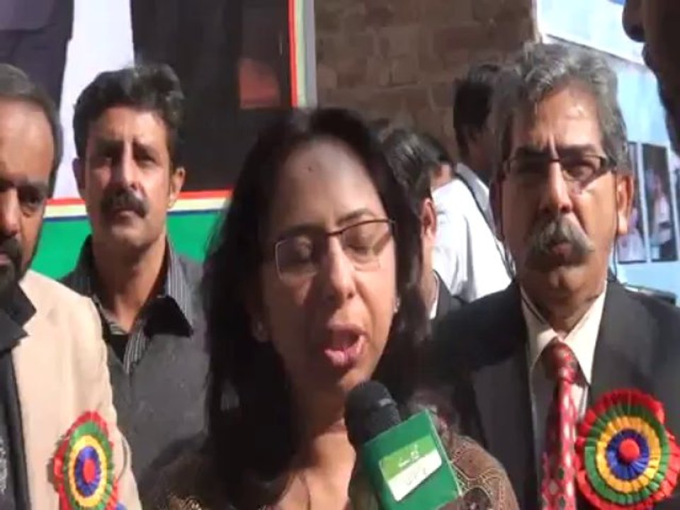 Mrs Ambreen Raza Secretary Special Education Lahore Commenting on world Disable day at Alhamra Lhr.