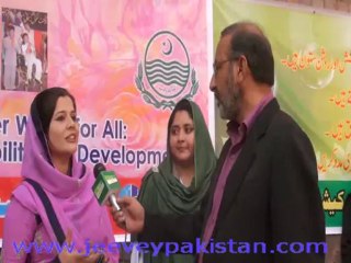 Sadia &Surat Bukhare Special Education Lahore Commenting on world Disable day at Alhamra Lhr.