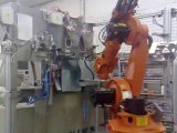 robot usati - impianto produzione cordine saldate servito da robot KUKA usato revisionato