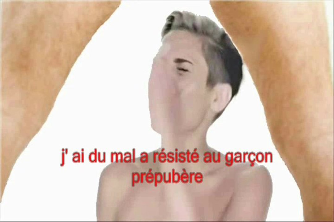 Miles Cyrus  - Wrecking Ball-   -parodie - sex- nymphomane - prépubère