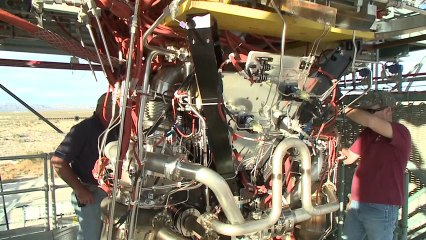 Blue Origin Test-Fires New BE-3 Engine - HD