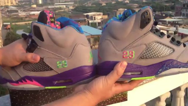 *lunettesshopfr.cn* Chaussures Nike Air Jordan 5 de gros hommes Gris Violet Vert en ligne