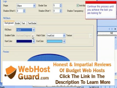 Logo Maker with Bluevoda website builder from VodaHost web hosting