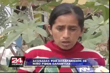 Acusadas por desaparición de niño en SJL piden garantías
