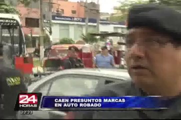 Caen dos presuntos marcas cuando recorrían zona bancaria en el Rímac