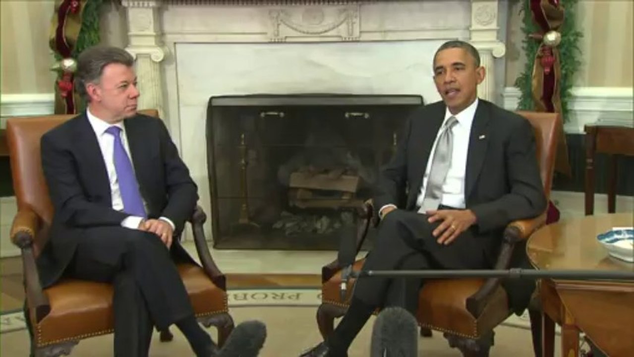 Obama y Santos se reúnen en Casa Blanca