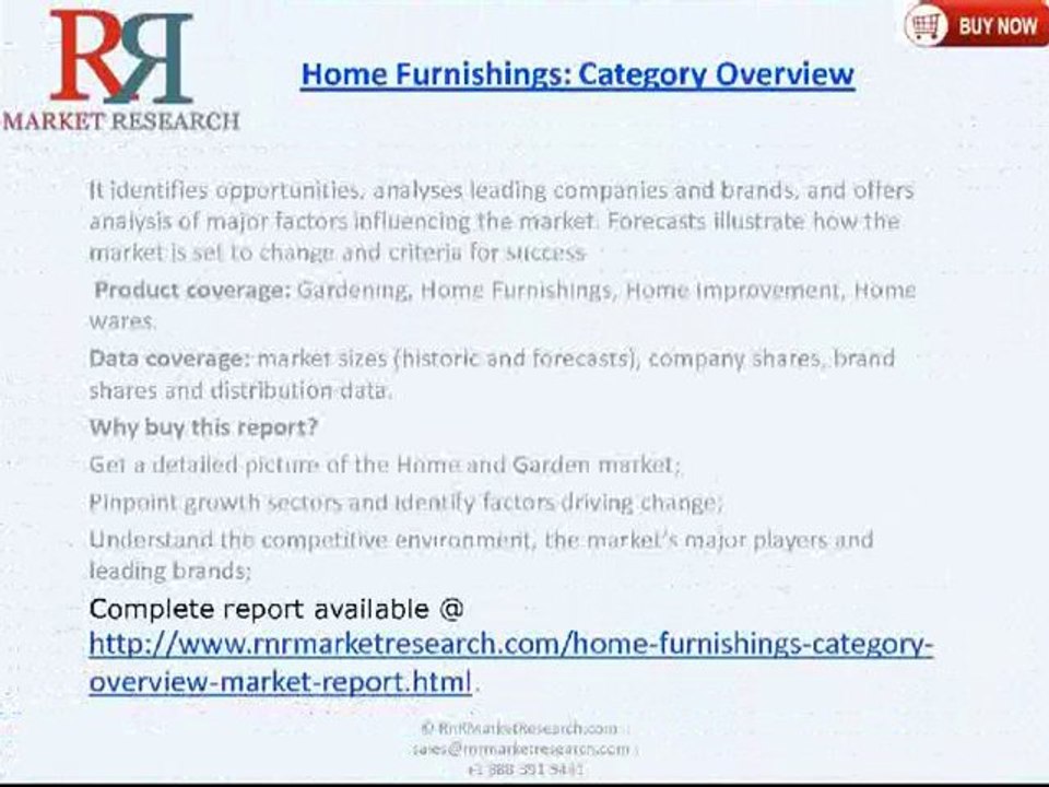 RnRMR: Global Home Furnishings Industry : Category Overview