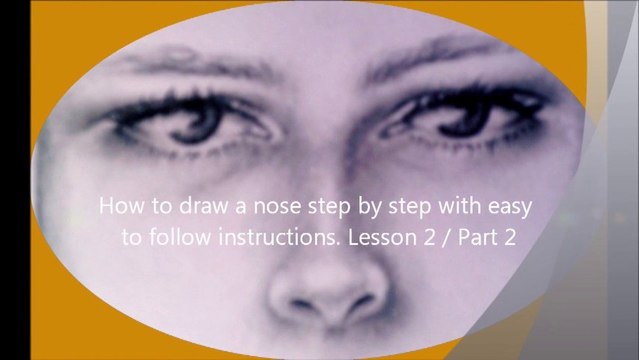 Learn how to draw a front view nose with step by step video tutorial and easy to follow instructions. Lesson 2 / Part 2.