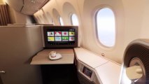 Air Canada présente l'aménagement cabine des nouveaux appareils 787 Dreamliner de Boeing.
