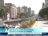 Beneficiarios de la Misión Vivienda protestan en la avenida Libertador: “El agua sale por las paredes