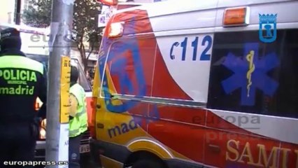 Aparatoso incendio en una vivienda de Madrid