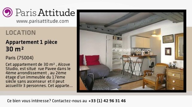 Appartement Alcove Studio à louer - St Paul, Paris - Ref. 6556