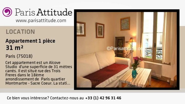 Appartement Alcove Studio à louer - Sacré Cœur, Paris - Ref. 1832