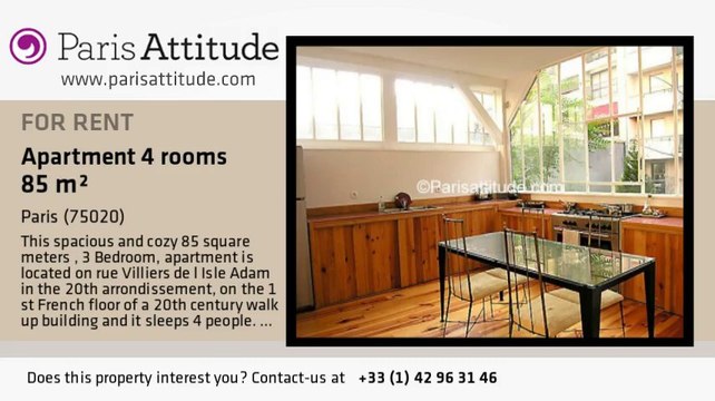 3 Bedroom Apartment for rent - Gambetta, Paris - Ref. 1458