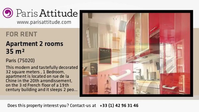 1 Bedroom Apartment for rent - Gambetta, Paris - Ref. 7509