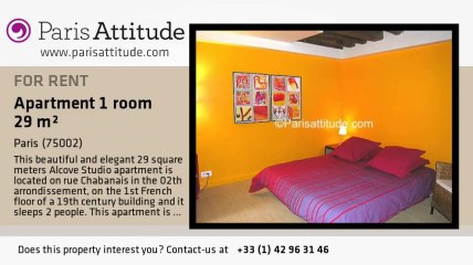 Alcove Studio Apartment for rent - Opéra, Paris - Ref. 4146