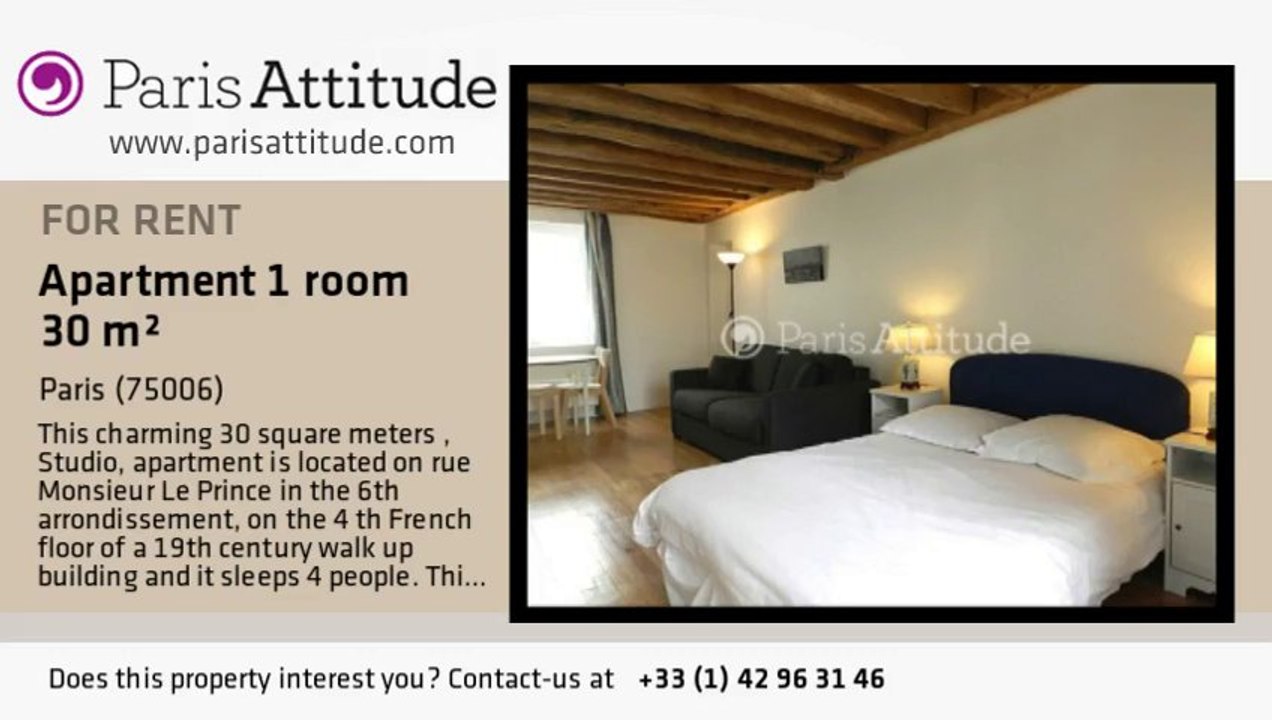 Studio Apartment for rent - Jardin du Luxembourg, Paris - Ref. 8855