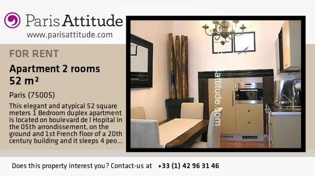 1 Bedroom Duplex for rent - Austerlitz, Paris - Ref. 3287