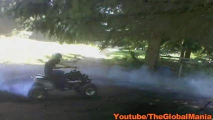 Quad Accident   Donuts; Boy Cant Handle Powerful  Quad