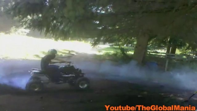 Quad Accident Donuts; Boy Cant Handle Powerful Quad