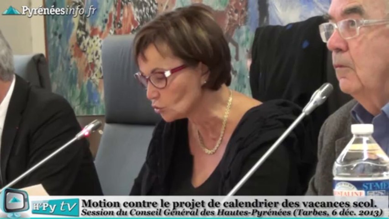 [HAUTES PYRENEES] Motion du Conseil Général sur les vacances scolaires (6 décembre 2013)