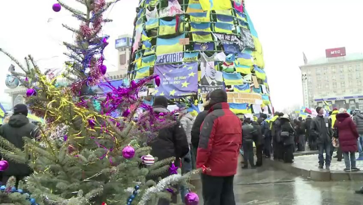 Oposición protesta en Ucrania