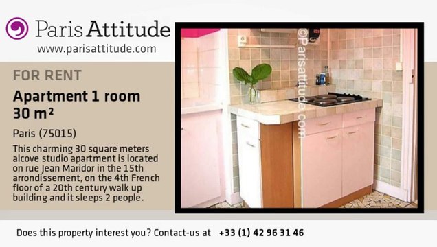 Alcove Studio Apartment for rent - Convention, Paris - Ref. 3426