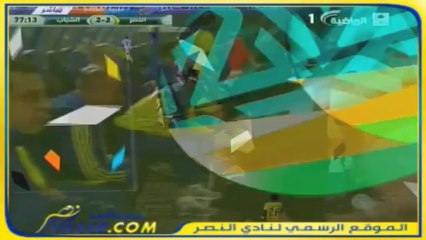 هدف التعادل سجله ( التون ) في الشباب من بدايه الهجمه النصراويه ـ الجوله 12
