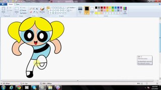 How to create a Powerpuff Girl (Bubbles) on Paint Program