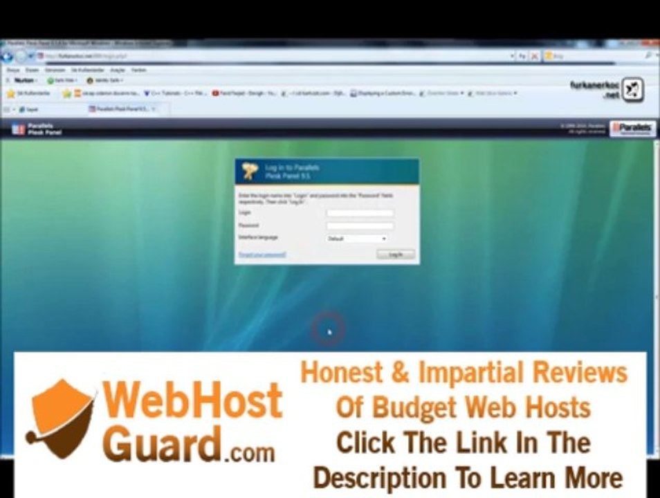 Windows Plesk Panel - Domain ve Hosting Alma - Özel Mail hesapları ve Web Tabanlı MsSQL ....