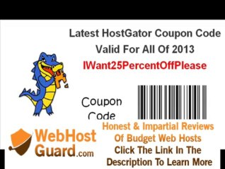HostGator Coupon Code - Get 25% Of Hosting At HostGator