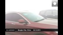 China: Heavy fog smothers Anhui Province causing 'serious' air pollution