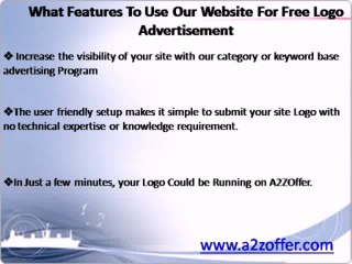 Online free logo ads and Cost free marketing solutions www.a2zoffer.com