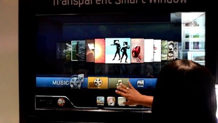 smart window de samsung, televiseur transparent