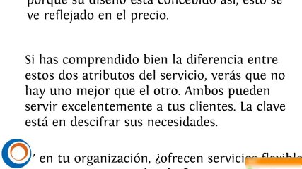 Servicio flexible o servicio personalizado