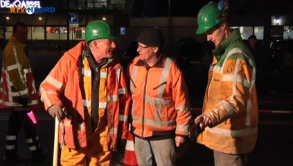 Paddepoel zonder water door lek Eikenlaan - RTV Noord